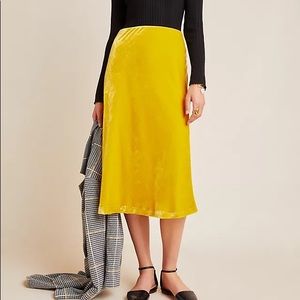 Anthropology velvet skirt